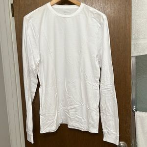 J Crew Men’s Whits Long Sleeve Shirt. New!! Medium/Tall.